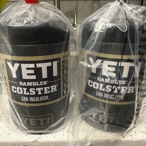 Brand new in bag set of 2 Yeti 12 oz Rambler Colsters in black